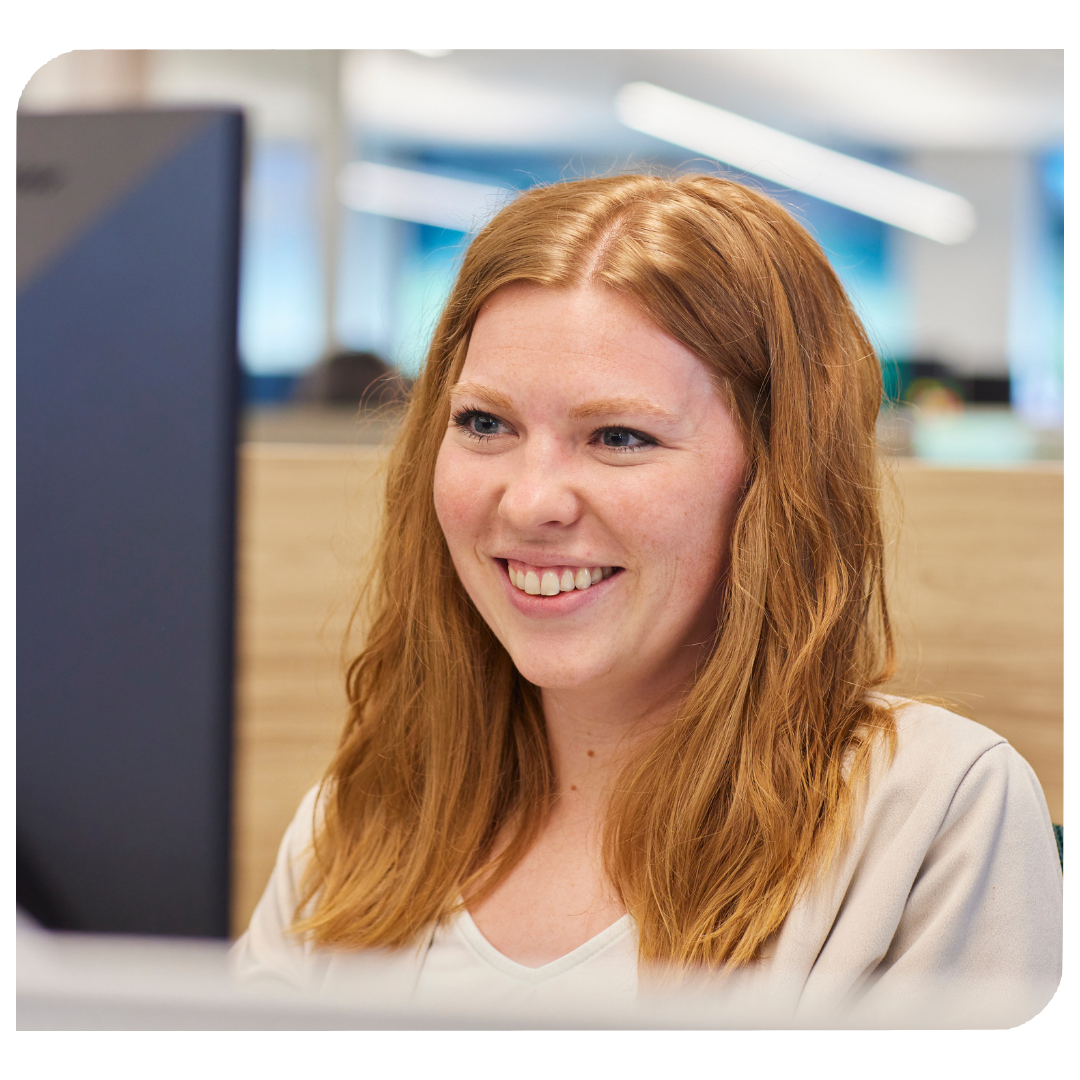 HR works looks at her screen